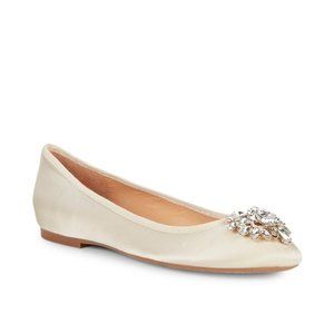 Badgley Mischka Crystal Jewel Embellished Flat NEW